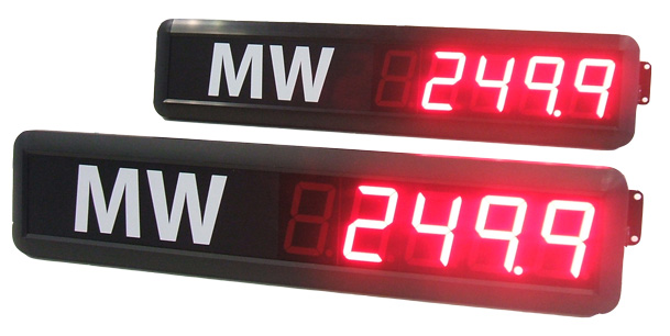 Large led display instantaneous electricity consumption