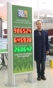 Tabellone per impianto fotovoltaico Radio-Taxi