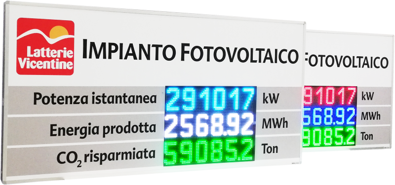 Display led per impianti fotovoltaici