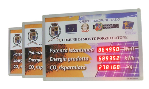 Display led per impianti fotovoltaici