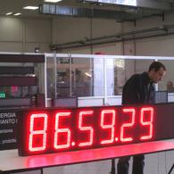 Cronometro led gigane con Start - Stop - Reset. Produzione Italia