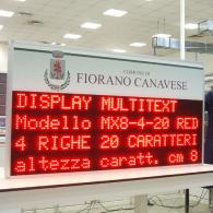 Display a led multiriga MX8-4-20INFC per allerte meteo Protezione Civile