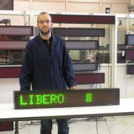 Display ML115C indicatore libero / occupato verde con semaforo. Produzione Italia