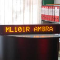 Led display giallo ambra profilo nero per negozi, chioschi, fiere