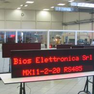 Display a led a 2 righe per comunicazione aziendale interna