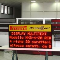 Display a led multiriga Pirelli per comunicazioni di servizio su lavoro