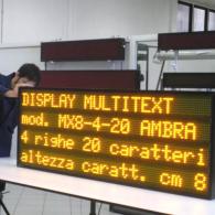 Display a led a 4 righe Modbus RTU Slave RS485 giallo