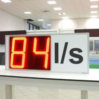 Display led VS47-2 rosso con l/s litri al secondo con grafica custom