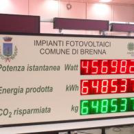 Tabellone a led per monitoraggio energia prodotta