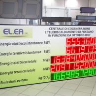 Display led energia prodotta impianto cogenerazione