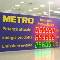 Display gigante per impianto fotovoltaico METRO Cash&Carry