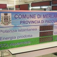 Display sinottico per impianto fotovoltaico Comune di Merlara