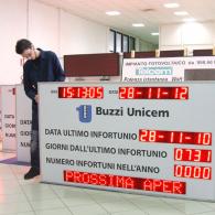 Display led SD-TBV10-68844 per statistiche infortuni Buzzi Unicem