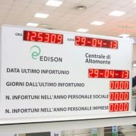 Tabellone led prevenzione infortuni per collegamento a PC o PLC