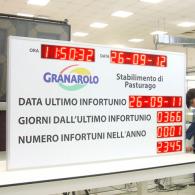 Giant led display to visualize days record without injuries