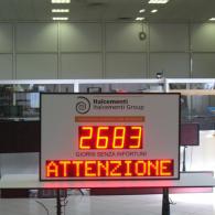 Large Accident Display to visualize days without incidents in workplace