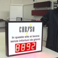 Display elettronico 4 cifre per prevenzione incidenti su lavoro