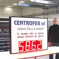 Display a led SD-TBV23-4 con grafica personalizzata. Produzione Italia