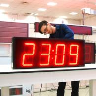 Orologio gigante a led per ambiente industriale, protezione IP65