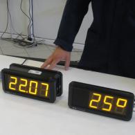 Display orologio versione bifacciale ora e temperatura
