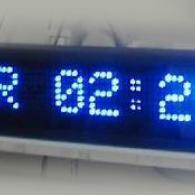 Display orologio led datario blu 