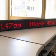 Display a led con countdown monolinea per eventi commerciali o annuali