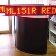 Strisce led monoriga rossi cm 151 con ingresso ethernet per reti negozi